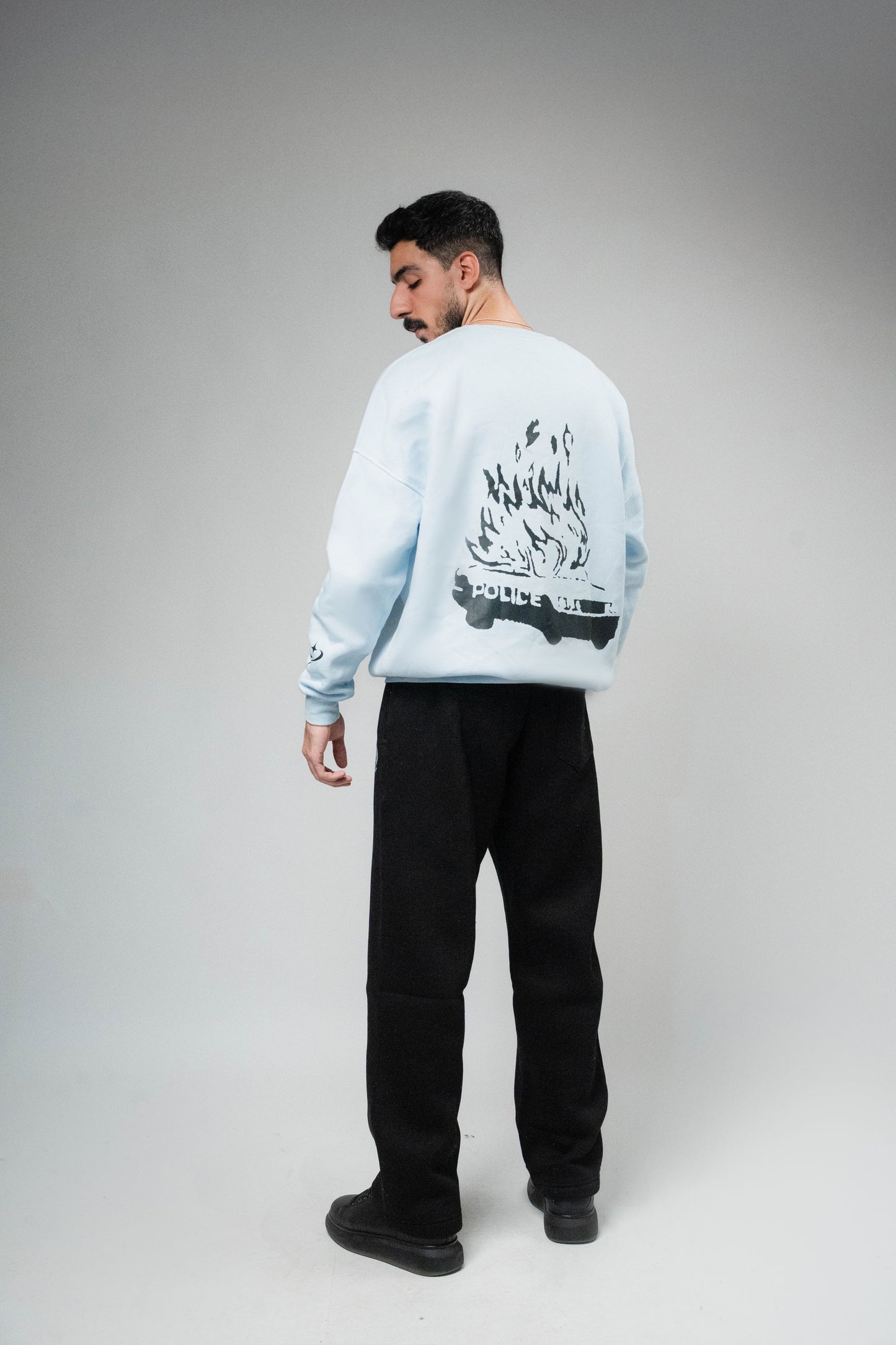 The Flame Crewneck — Born to Break the Pattern.