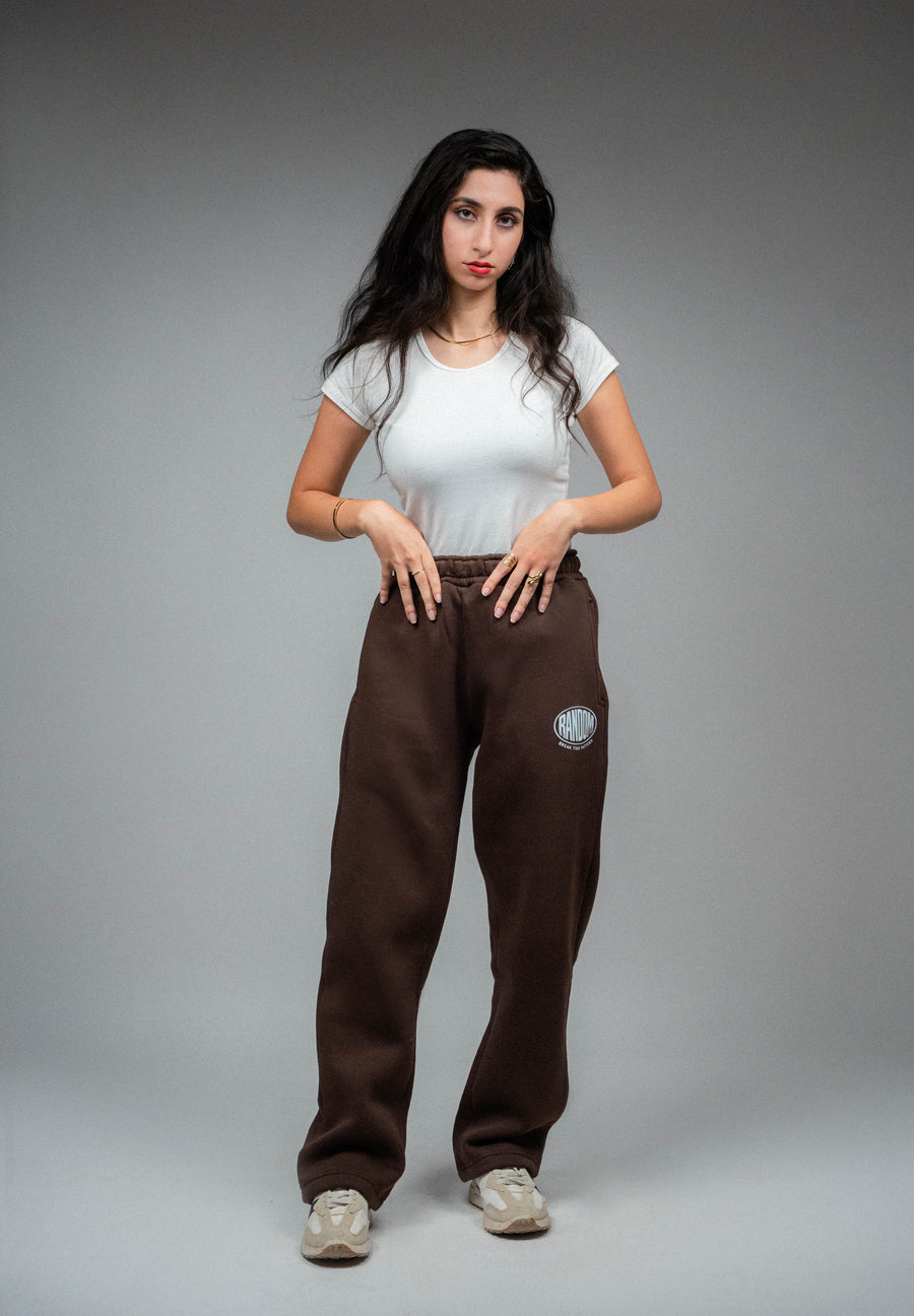 RANDOM Oversized Sweatpants – Dark Brown