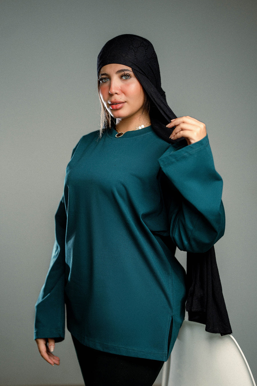 Oversized T-Shirt Deep Grean – Long Sleeve