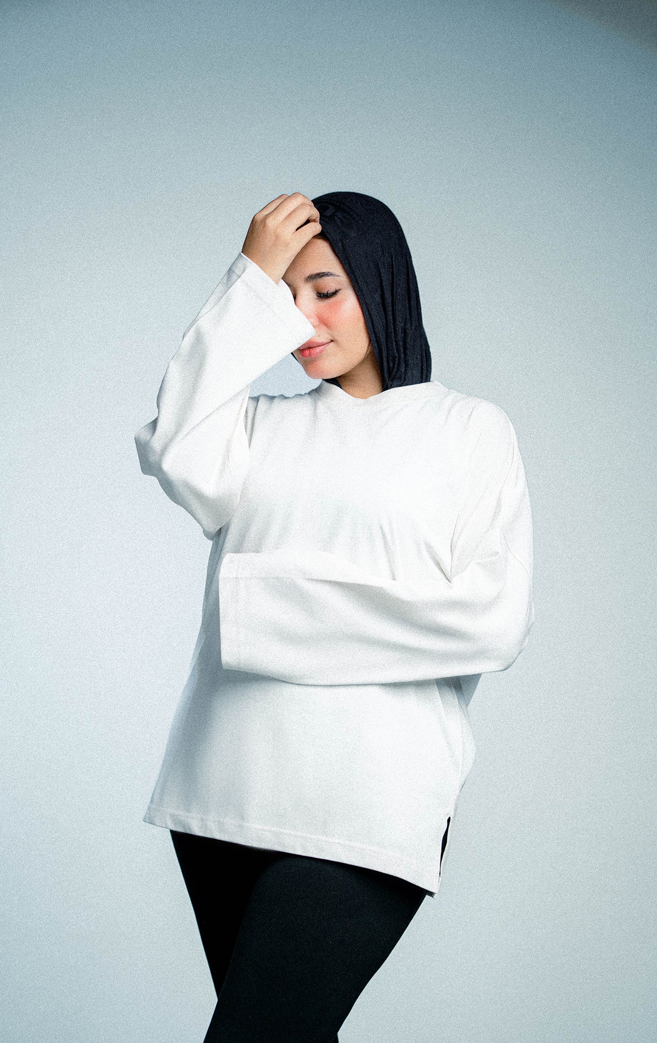 Oversized T-Shirt White – Long Sleeve