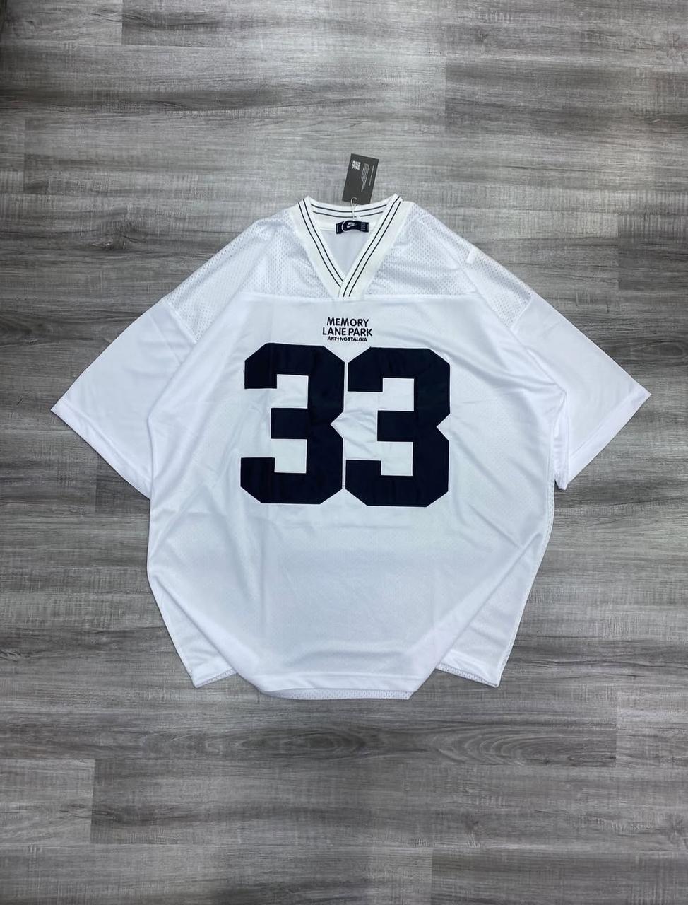 Classic White Jersey With Bold 33