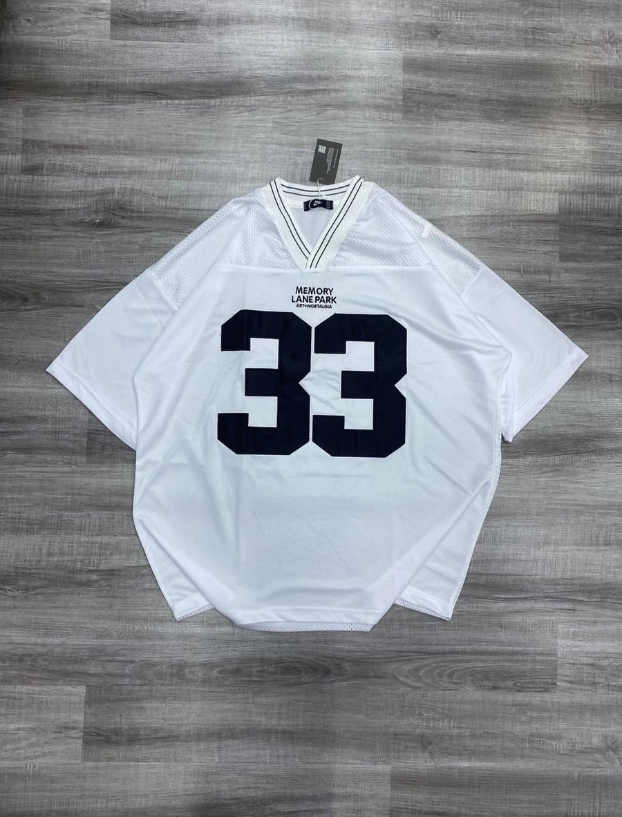 Classic White Jersey With Bold 33